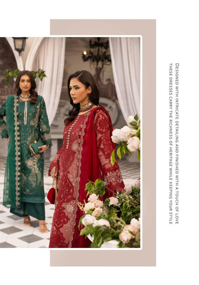 SIMRANS 'Maria B Lux' | Embroidered Partywear 3pc Pakistani Readymade Womenswear | SM919 (4 Colours)