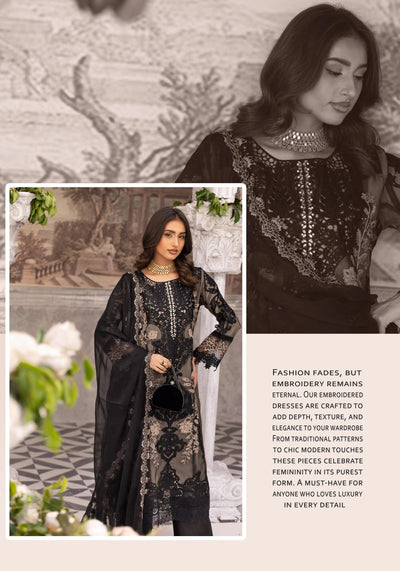 SIMRANS 'Maria B Lux' | Embroidered Partywear 3pc Pakistani Readymade Womenswear | SM919 (4 Colours)