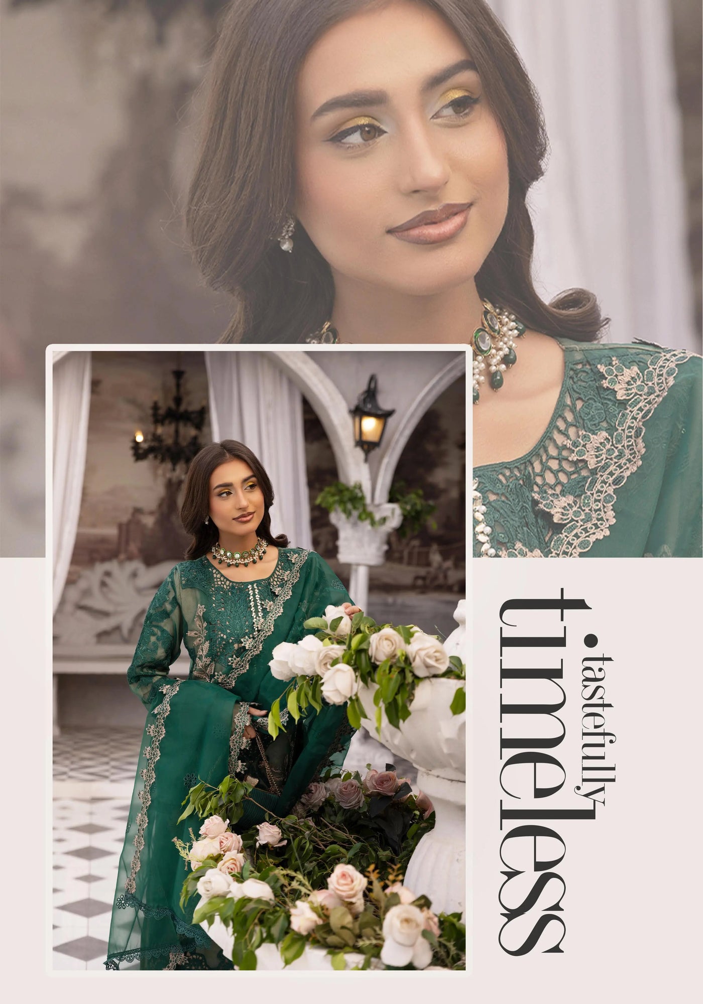SIMRANS 'Maria B Lux' | Embroidered Partywear 3pc Pakistani Readymade Womenswear | SM919 (4 Colours)
