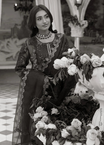 SIMRANS 'Maria B Lux' | Embroidered Partywear 3pc Pakistani Readymade Womenswear | SM919 (4 Colours)