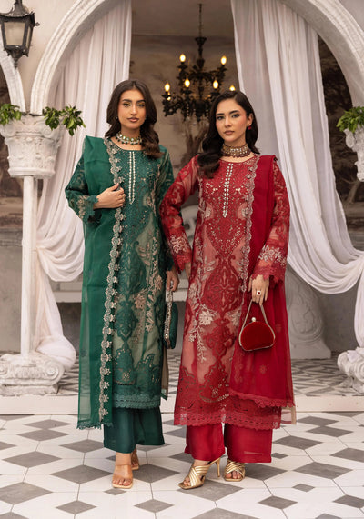 SIMRANS 'Maria B Lux' | Embroidered Partywear 3pc Pakistani Readymade Womenswear | SM919 (4 Colours)