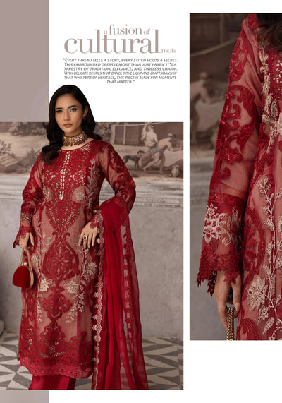 SIMRANS 'Maria B Lux' | Embroidered Partywear 3pc Pakistani Readymade Womenswear | SM919 (4 Colours)