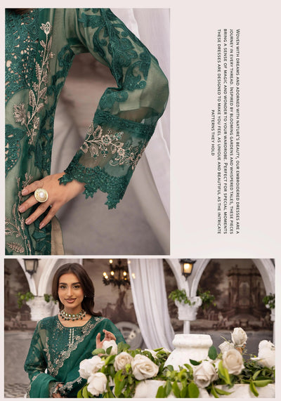 SIMRANS 'Maria B Lux' | Embroidered Partywear 3pc Pakistani Readymade Womenswear | SM919 (4 Colours)