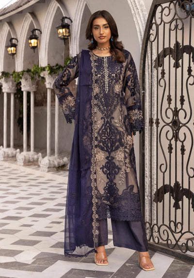 SIMRANS 'Maria B Lux' | Embroidered Partywear 3pc Pakistani Readymade Womenswear | SM919 (4 Colours)