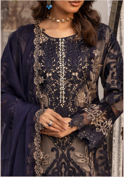 SIMRANS 'Maria B Lux' | Embroidered Partywear 3pc Pakistani Readymade Womenswear | SM919 (4 Colours)