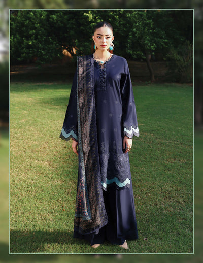 SIMRANS 'Mehr' | Embroidered Dhanak Chikenkari Pakistani Readymade Womenswear | SM926