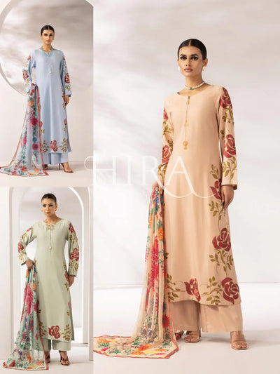 SIMRANS 'Zainah' | Embroidered Linen 3pc Pakistani Readymade Womenswear | SM932 (3 Colours)