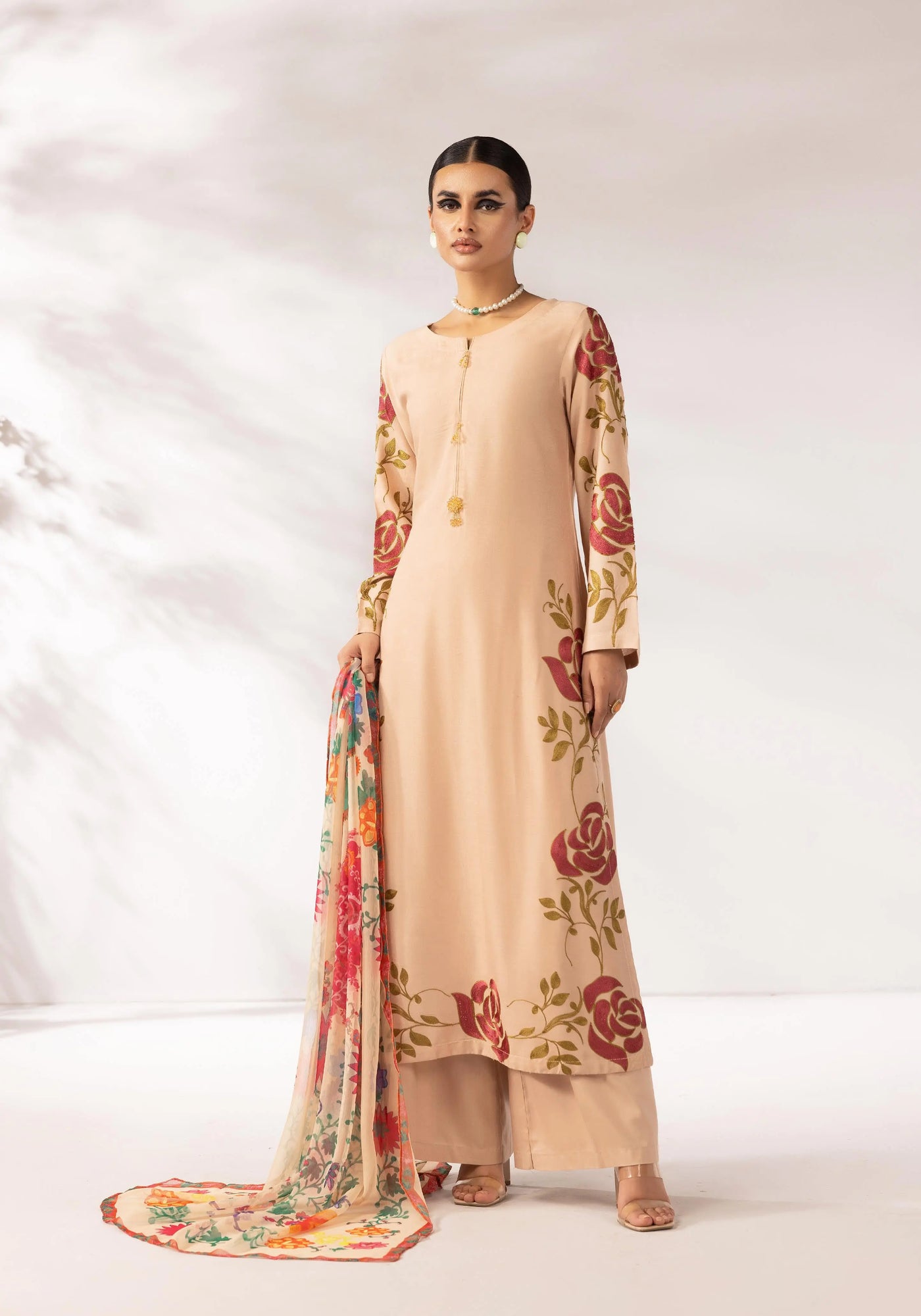 SIMRANS 'Zainah' | Embroidered Linen 3pc Pakistani Readymade Womenswear | SM932 (3 Colours)