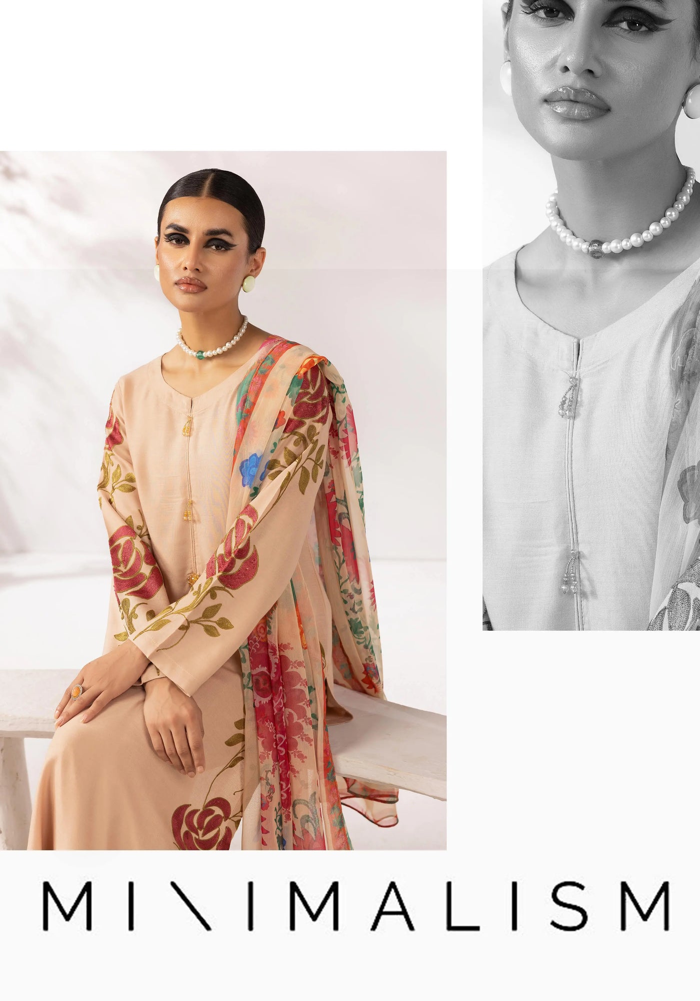 SIMRANS 'Zainah' | Embroidered Linen 3pc Pakistani Readymade Womenswear | SM932 (3 Colours)
