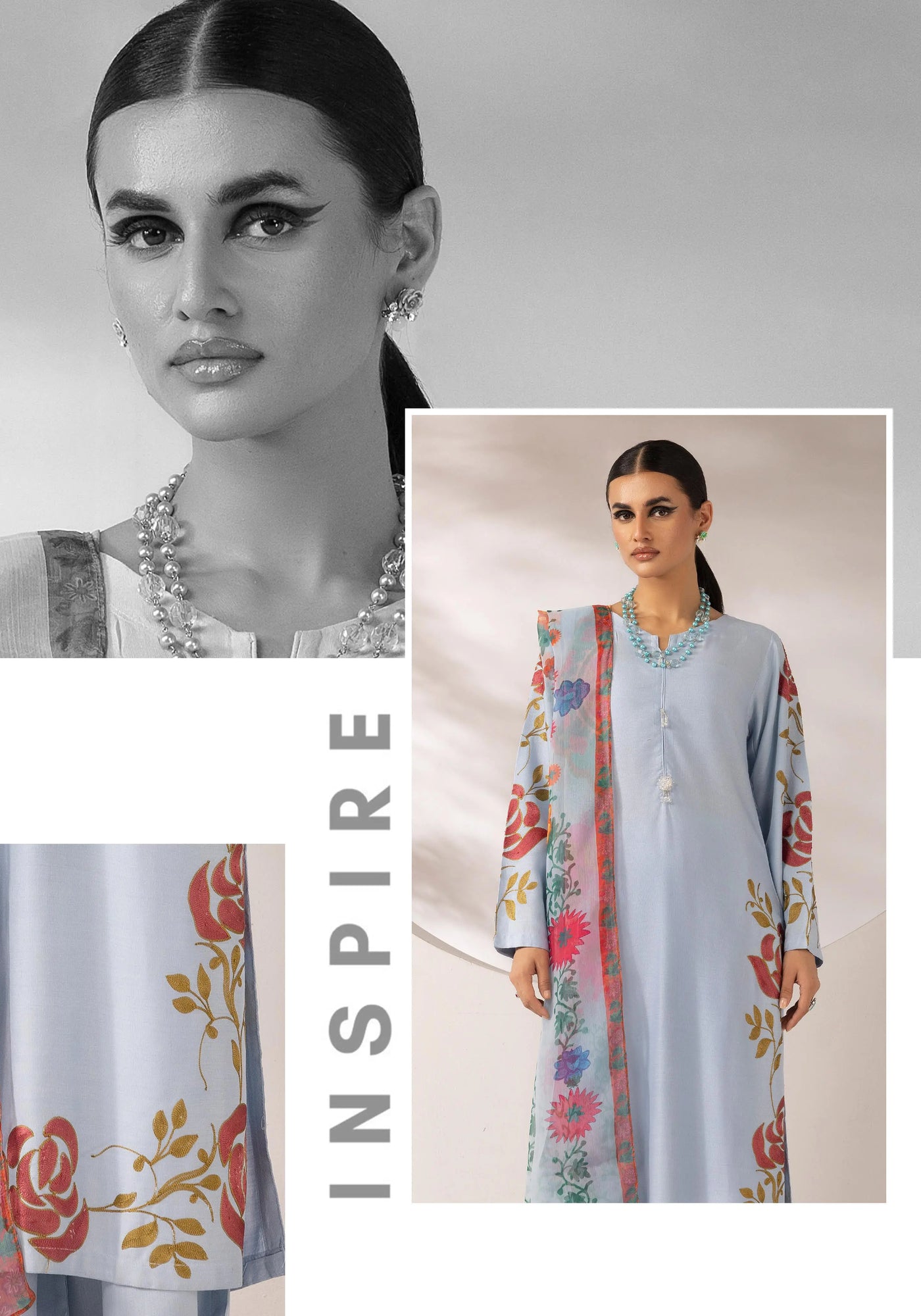 SIMRANS 'Zainah' | Embroidered Linen 3pc Pakistani Readymade Womenswear | SM932 (3 Colours)