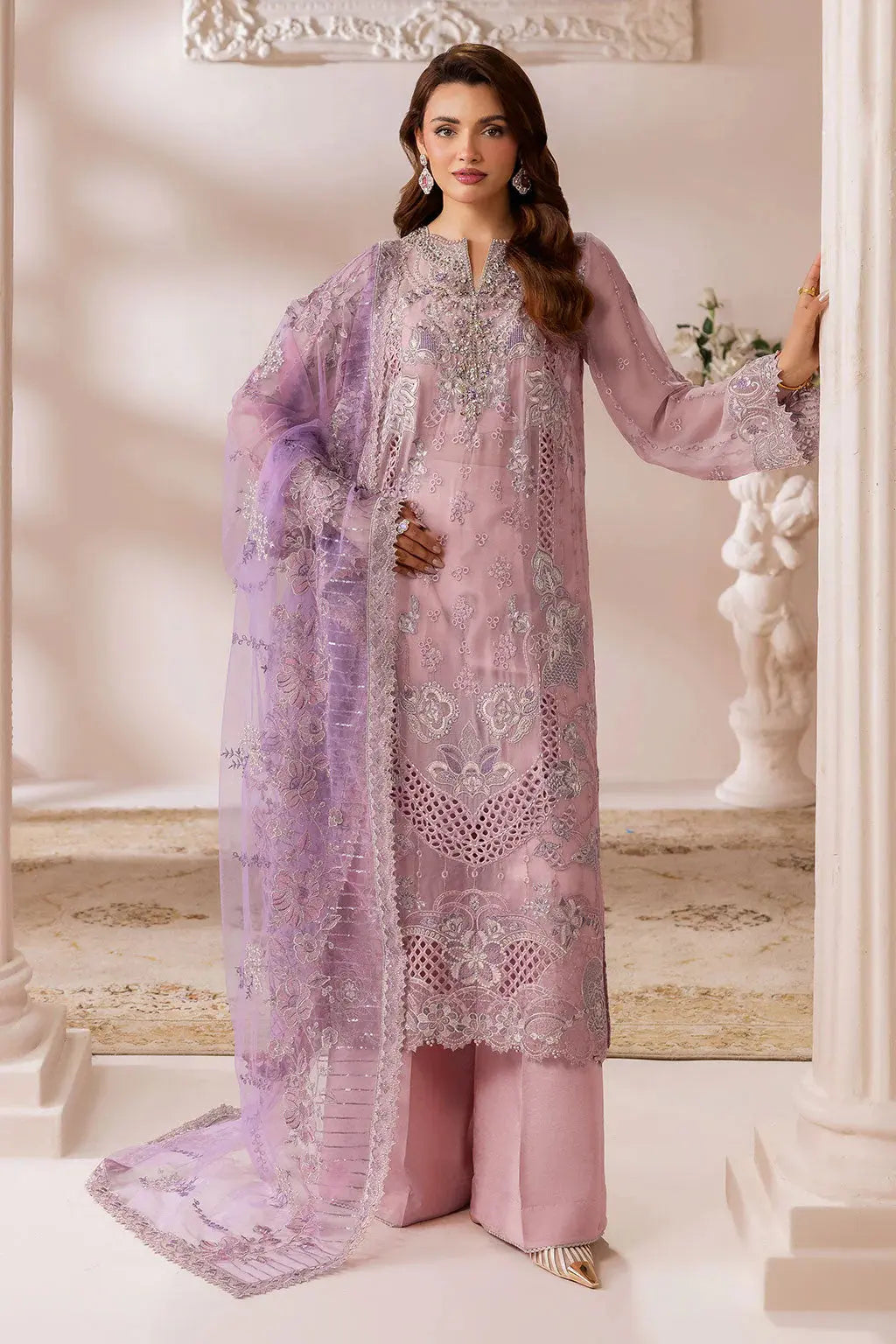 embroidered organza dress pakistani Embroidered Organza Jacquard