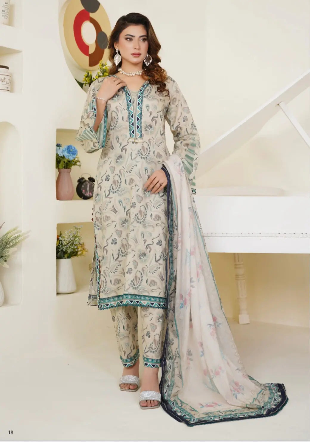 Sitarah Styles 'Vol 12' | Embroidered Lawn 3pc Pakistani Readymade | IN373 SITARAH