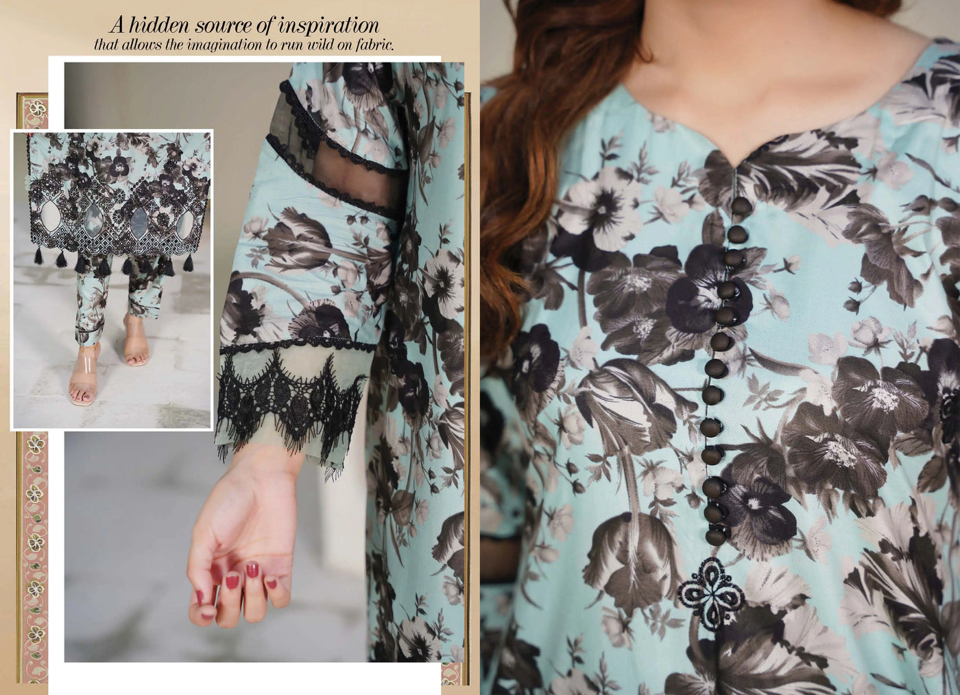 Sitarah Styles 'Vol 13' | Embroidered Linen 3pc Pakistani Readymade Womenswear | IN374 SITARAH