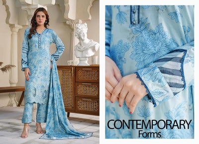 Sitarah Styles 'Vol 13' | Embroidered Linen 3pc Pakistani Readymade Womenswear | IN376 SITARAH