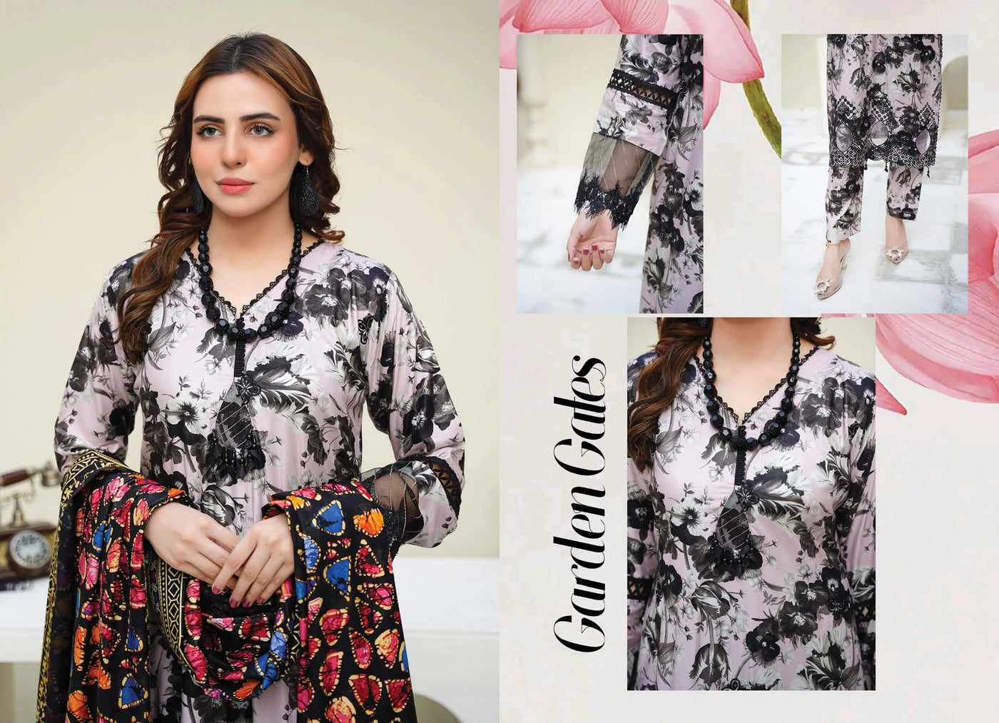 Sitarah Styles 'Vol 13' | Embroidered Linen 3pc Pakistani Readymade Womenswear | IN378 SITARAH