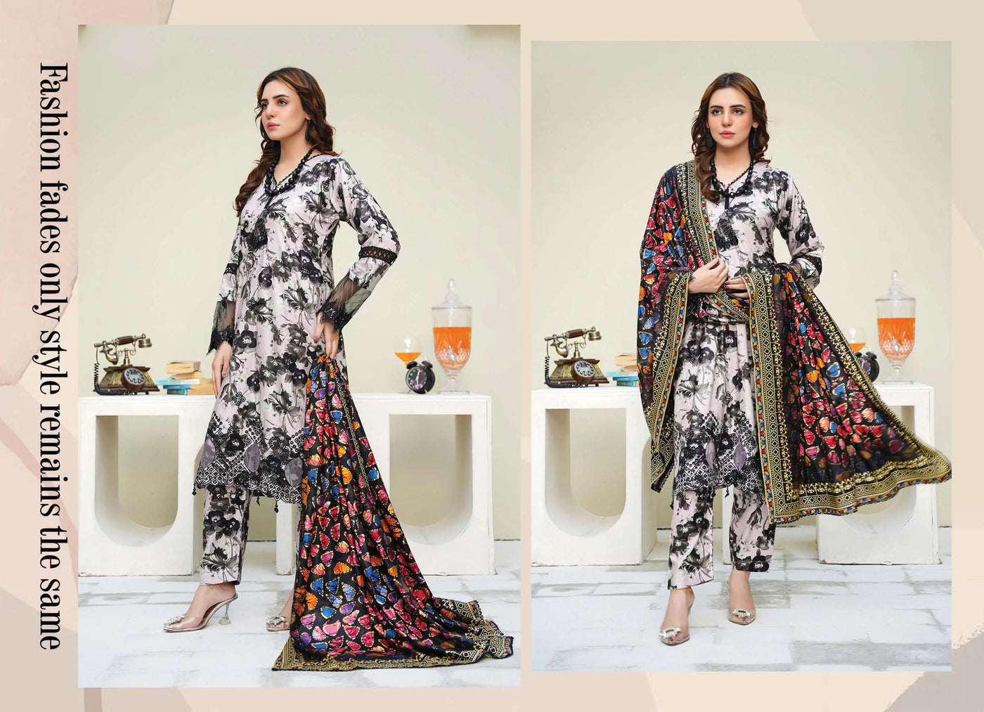 Sitarah Styles 'Vol 13' | Embroidered Linen 3pc Pakistani Readymade Womenswear | IN378 SITARAH