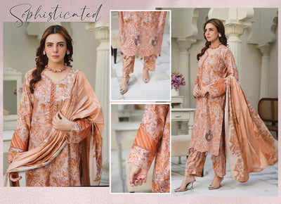 Sitarah Styles 'Vol 13' | Embroidered Linen 3pc Pakistani Readymade Womenswear | IN379 SITARAH