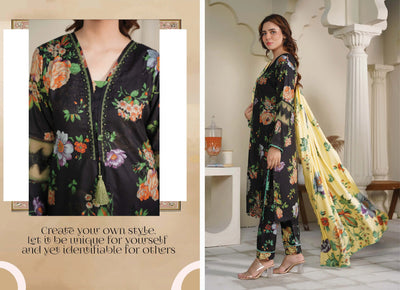 Sitarah Styles 'Vol 13' | Embroidered Linen 3pc Pakistani Readymade Womenswear | IN381 SITARAH