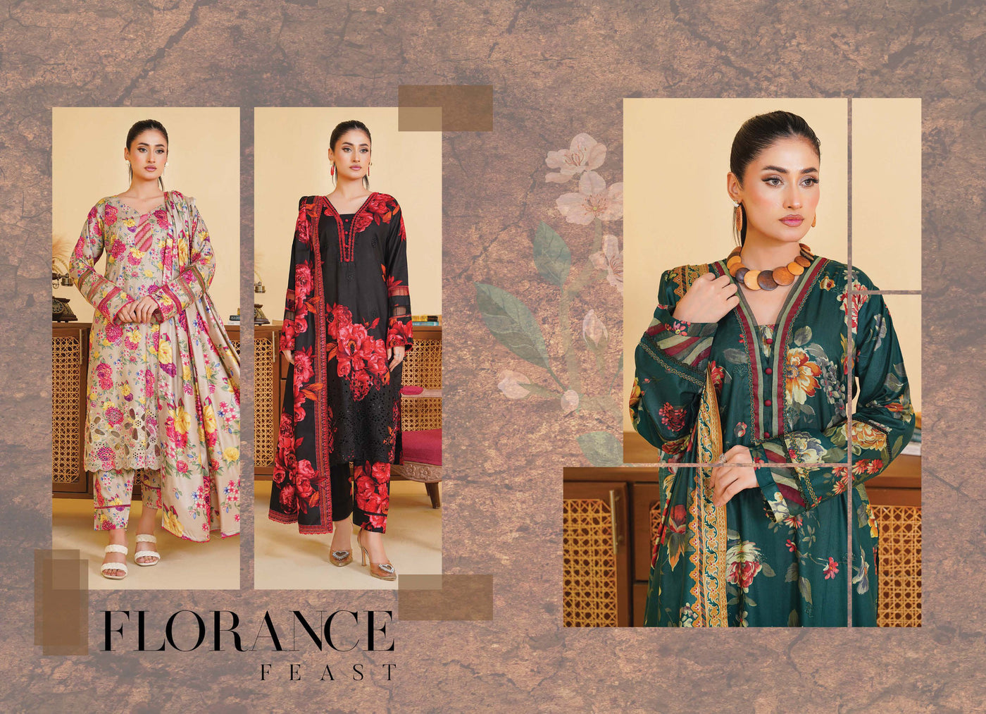 Sitarah Styles 'Vol 14' | Embroidered Linen 3pc Pakistani Readymade Womenswear | IN382 SITARAH