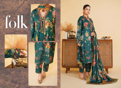 Sitarah Styles 'Vol 14' | Embroidered Linen 3pc Pakistani Readymade Womenswear | IN382 SITARAH