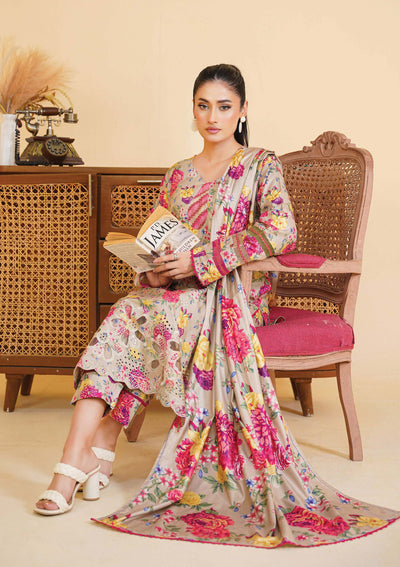 Sitarah Styles 'Vol 14' | Embroidered Linen 3pc Pakistani Readymade Womenswear | IN383 SITARAH