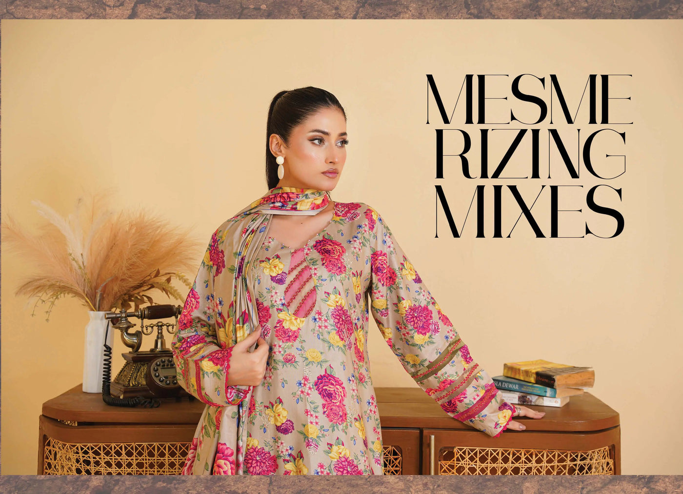Sitarah Styles 'Vol 14' | Embroidered Linen 3pc Pakistani Readymade Womenswear | IN383 SITARAH