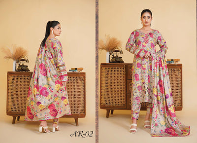 Sitarah Styles 'Vol 14' | Embroidered Linen 3pc Pakistani Readymade Womenswear | IN383 SITARAH