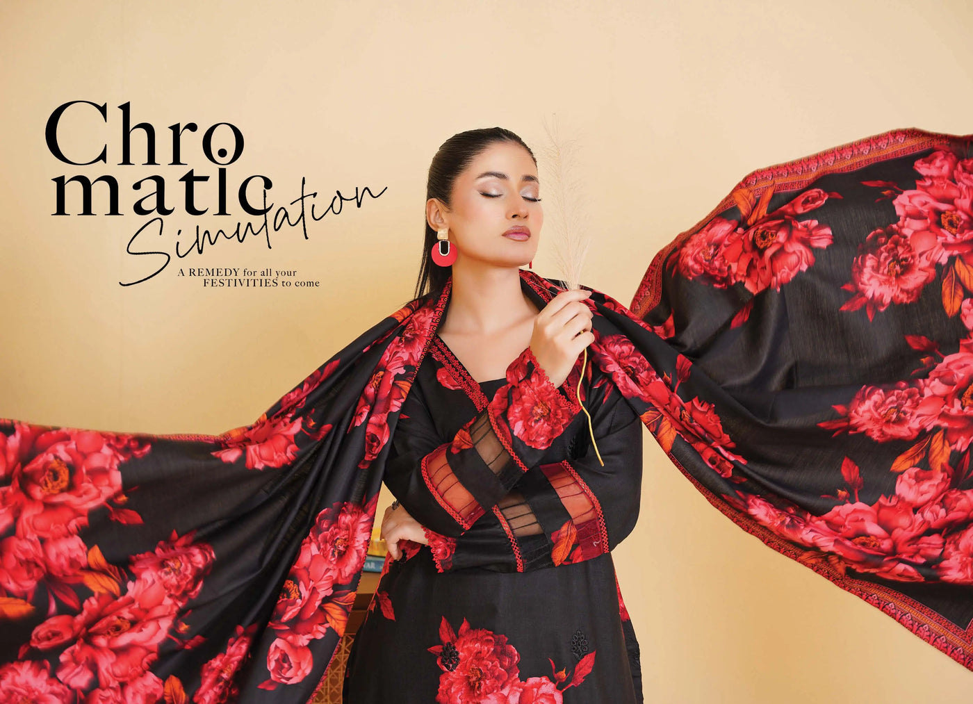 Sitarah Styles 'Vol 14' | Embroidered Linen 3pc Pakistani Readymade Womenswear | IN384 SITARAH