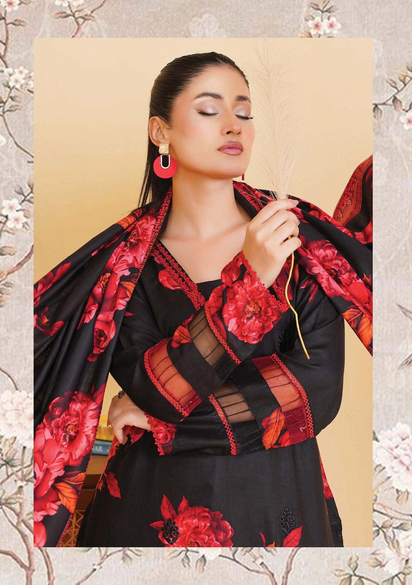 Sitarah Styles 'Vol 14' | Embroidered Linen 3pc Pakistani Readymade Womenswear | IN384 SITARAH