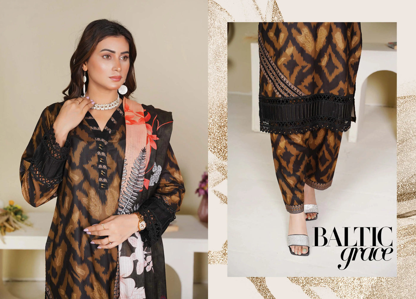 Sitarah Styles 'Vol 15' | Embroidered Linen 3pc Pakistani Readymade Womenswear | IN385 SITARAH