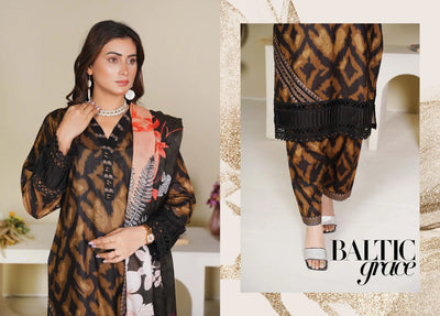 Sitarah Styles 'Vol 15' | Embroidered Linen 3pc Pakistani Readymade Womenswear | IN385 SITARAH