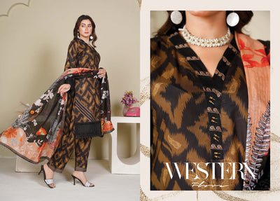 Sitarah Styles 'Vol 15' | Embroidered Linen 3pc Pakistani Readymade Womenswear | IN385