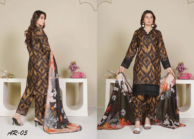 Sitarah Styles 'Vol 15' | Embroidered Linen 3pc Pakistani Readymade Womenswear | IN385