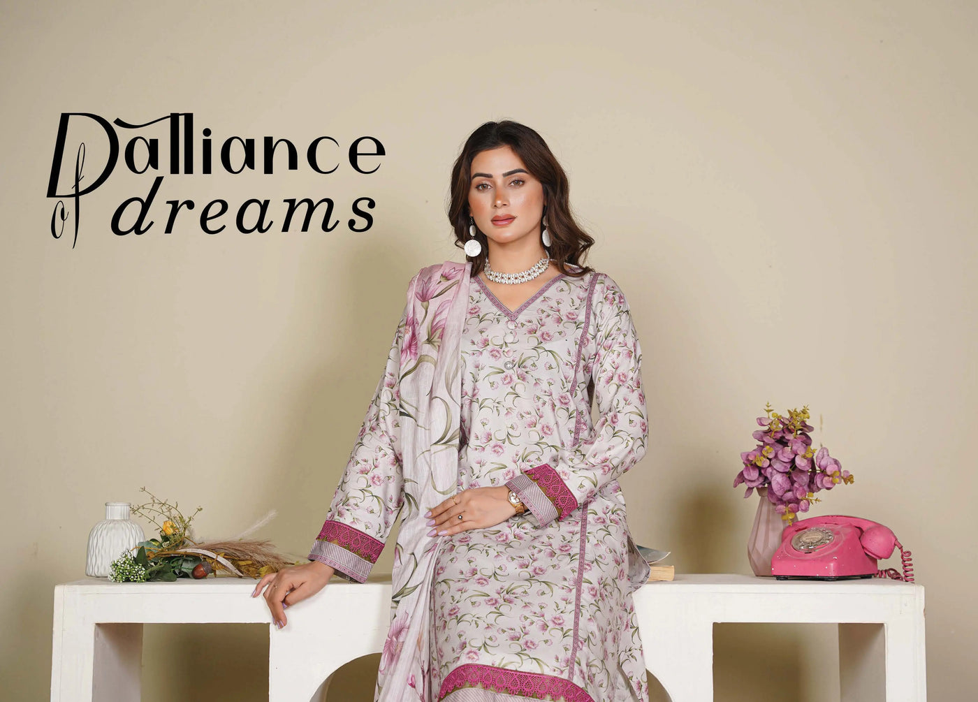 Sitarah Styles 'Vol 15' | Embroidered Linen 3pc Pakistani Readymade Womenswear | IN386 SITARAH