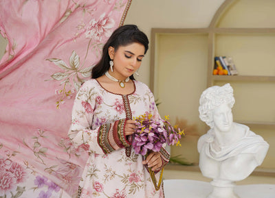 Sitarah Styles 'Vol 15' | Embroidered Linen 3pc Pakistani Readymade Womenswear | IN388 SITARAH