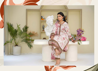 Sitarah Styles 'Vol 15' | Embroidered Linen 3pc Pakistani Readymade Womenswear | IN388 SITARAH