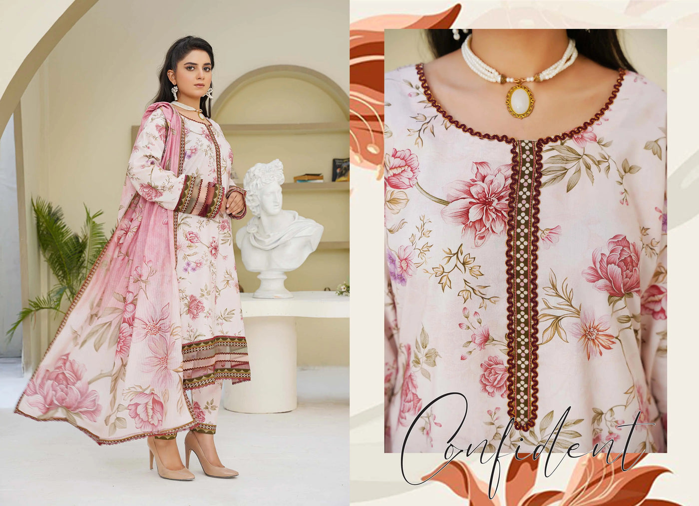 Sitarah Styles 'Vol 15' | Embroidered Linen 3pc Pakistani Readymade Womenswear | IN388 SITARAH