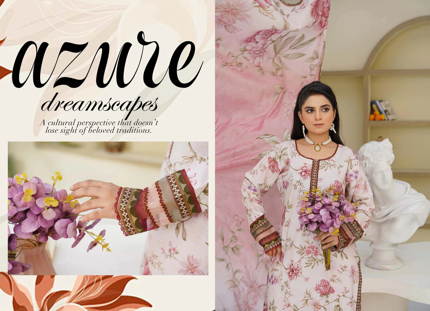 Sitarah Styles 'Vol 15' | Embroidered Linen 3pc Pakistani Readymade Womenswear | IN388 SITARAH