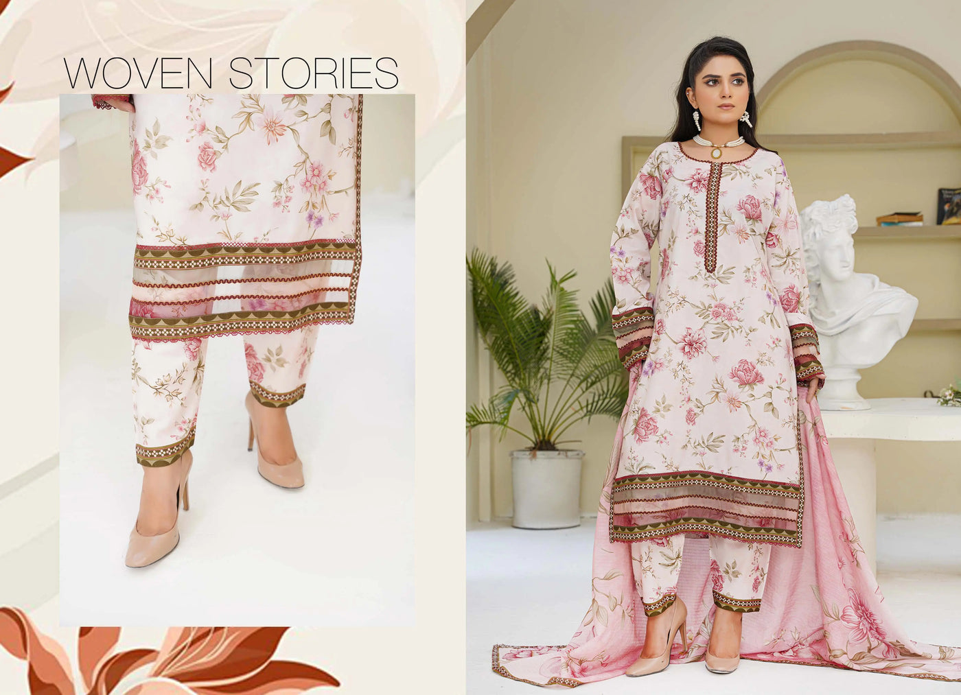 Sitarah Styles 'Vol 15' | Embroidered Linen 3pc Pakistani Readymade Womenswear | IN388 SITARAH