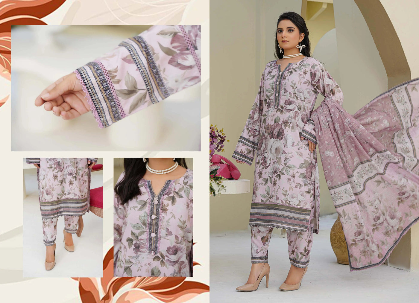 Sitarah Styles 'Vol 16' | Embroidered Linen 3pc Pakistani Readymade Womenswear | IN389 SITARAH