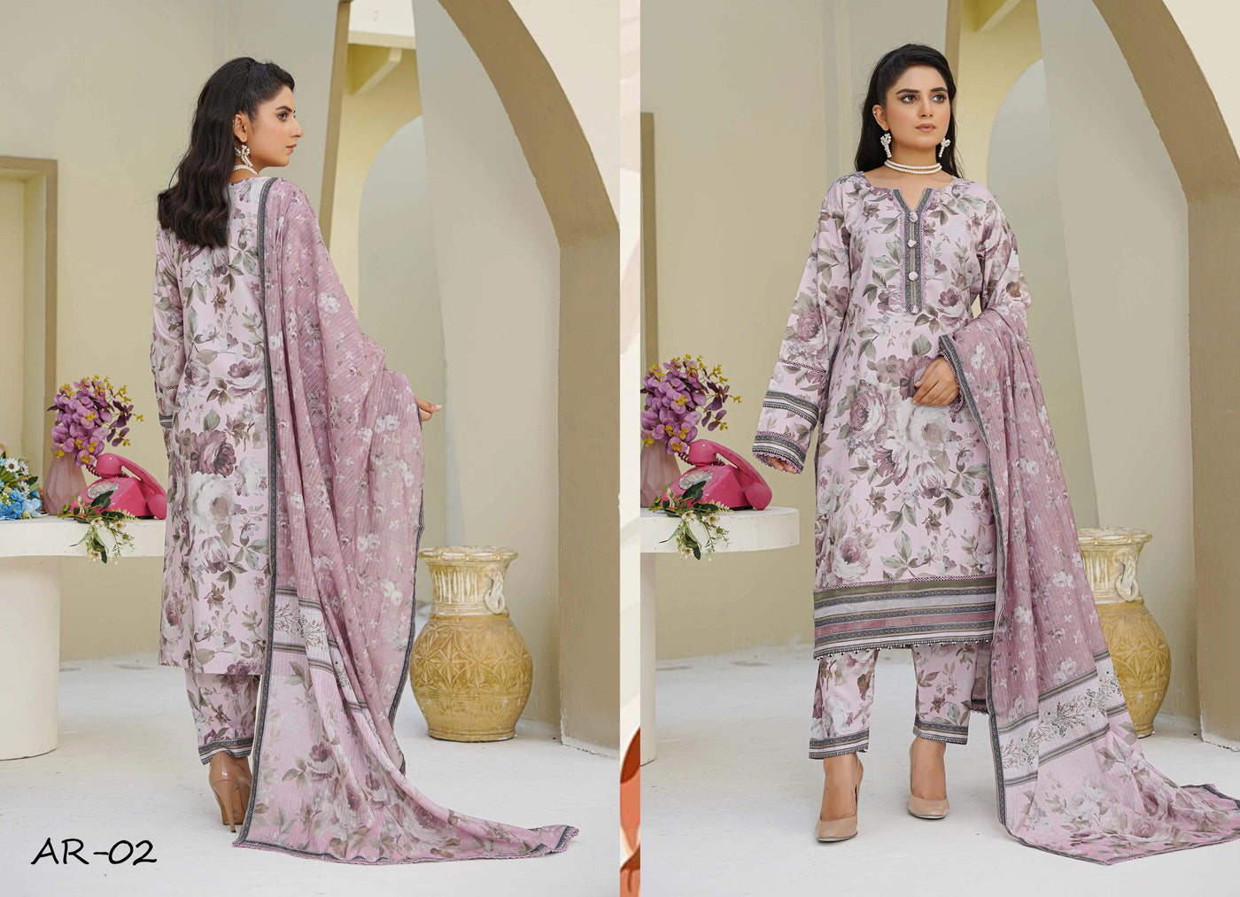 Sitarah Styles 'Vol 16' | Embroidered Linen 3pc Pakistani Readymade Womenswear | IN389 SITARAH