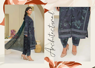 Sitarah Styles 'Vol 16' | Embroidered Linen 3pc Pakistani Readymade Womenswear | IN390
