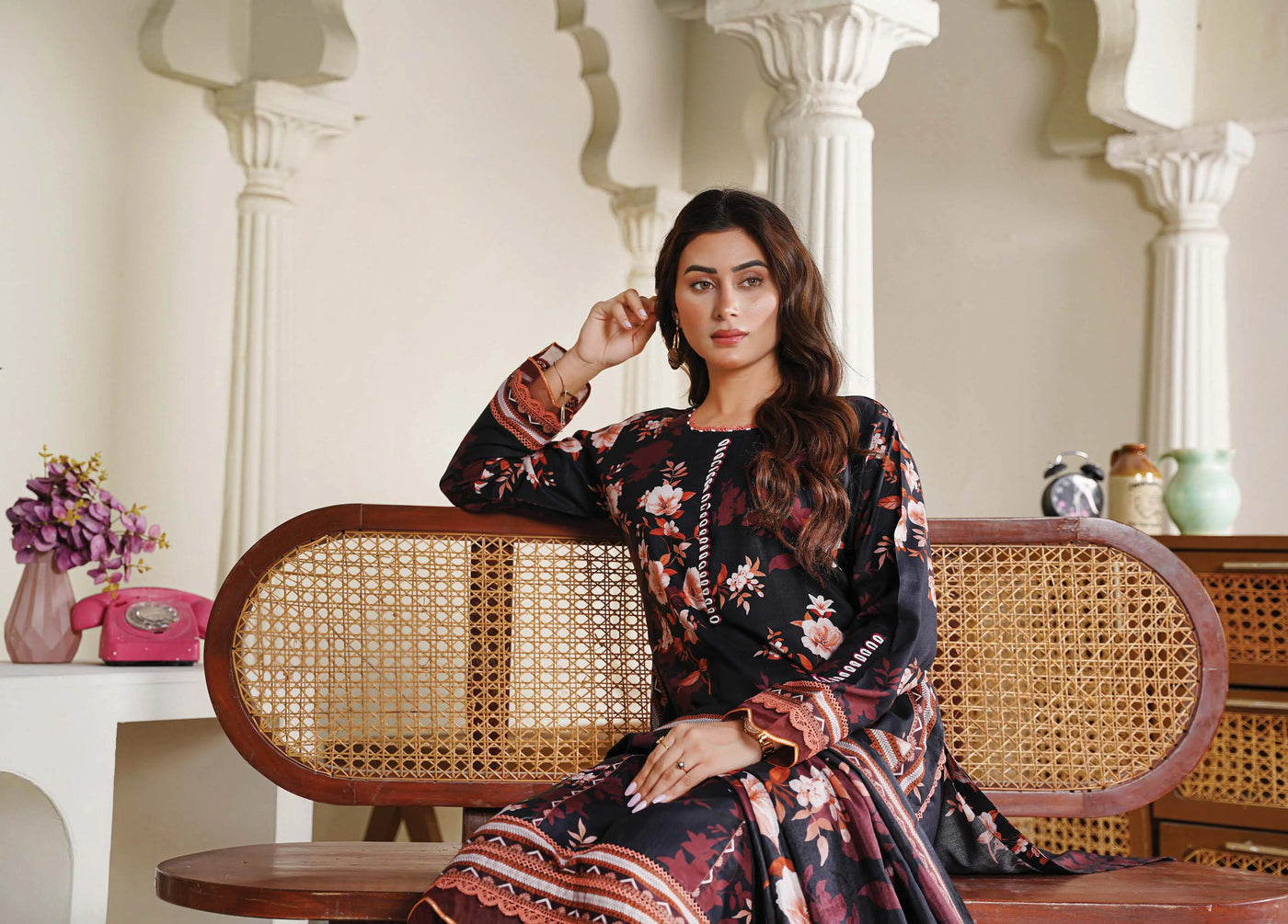 Sitarah Styles 'Vol 16' | Embroidered Linen 3pc Pakistani Readymade Womenswear | IN391 SITARAH