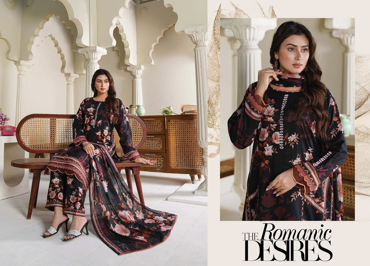 Sitarah Styles 'Vol 16' | Embroidered Linen 3pc Pakistani Readymade Womenswear | IN391 SITARAH