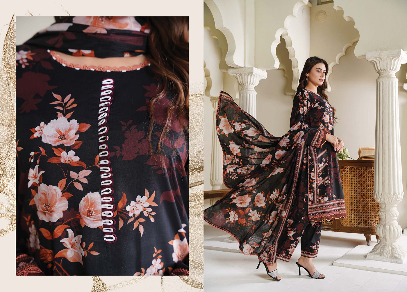 Sitarah Styles 'Vol 16' | Embroidered Linen 3pc Pakistani Readymade Womenswear | IN391 SITARAH