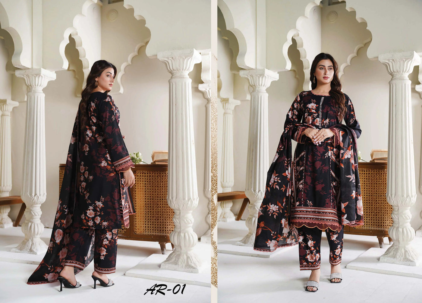 Sitarah Styles 'Vol 16' | Embroidered Linen 3pc Pakistani Readymade Womenswear | IN391