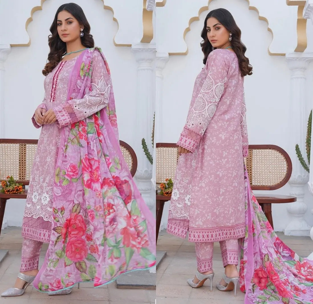 Sitarah Styles 'Vol 2' | Embroidered Lawn 3pc Readymade | IN301 - HIRA ...