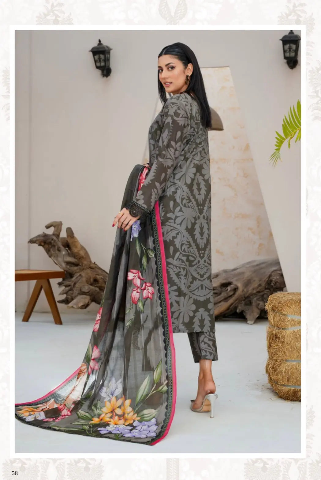Sitarah Styles 'Vol 8' | Embroidered Lawn 3pc Readymade | IN323 (3 ...