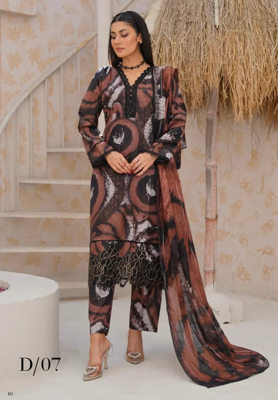 Sitarah Styles 'Vol 8' | Embroidered Lawn 3pc Readymade | IN323 (3 ...