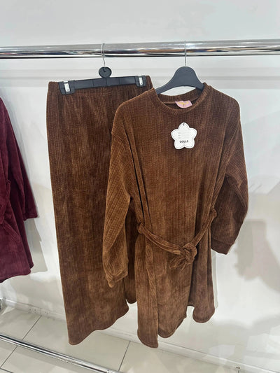 The Knit Studio | Ladies Co Ord Ribbed 2 Piece Top & Bottoms Womenswear | TKS003 (6 Colours)